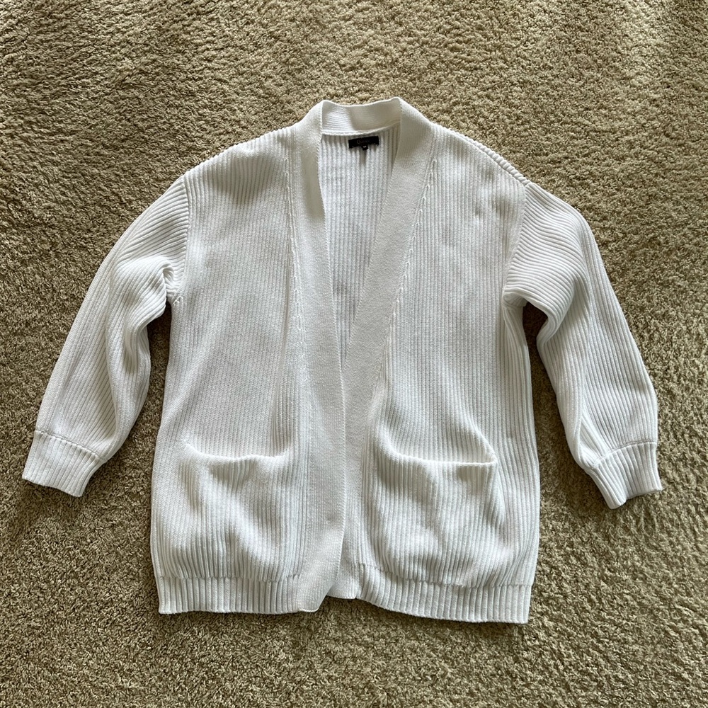 Quince Cream Ribbed Women's Cardigan